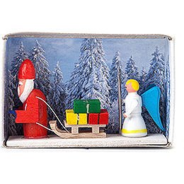 Matchbox - Santa Claus with Angel - 4 cm / 1.6 inch