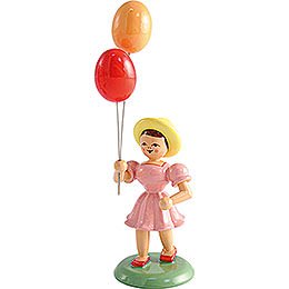 Mdchen mit Luftballon farbig - 12 cmcm