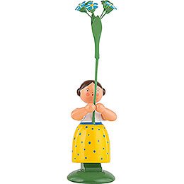 Meadow Flower Girl with Forget-Me-Not - 11 cm / 4.3 inch