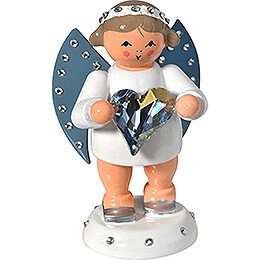 Messenger of Friendship with SWAROVSKI-Heart and Candle Holder - 6 cm / 2.4 inch