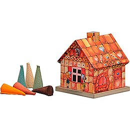 Metal Smoking Hut  -  Gingerbread House  -  6,5cm / 2.6 inch