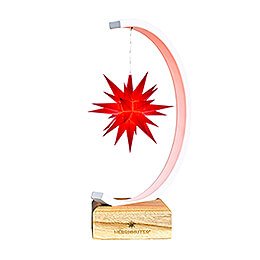 Metal Star Arch White-Glitter with A1e Red - 27,5 cm / 10.8 inch