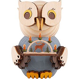 Mini Owl with Candle Arch  -  7cm / 2.8 inch
