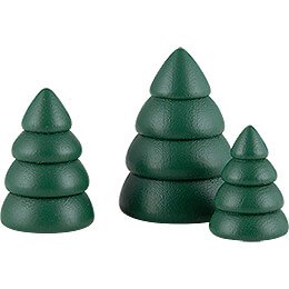 Miniaturen-Set Bäume, grün - 4 cm
