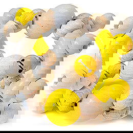Motoric Skills Rattle, Ball Nature Yellow - 9 cm / 3.5 inch