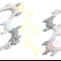 Motoric Skills Rattle Eight, Natural Pink - 16,5 cm / 6.5 inch