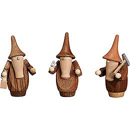 Mountain Gnomes, Set of Three - 8 cm / 3.1 inch