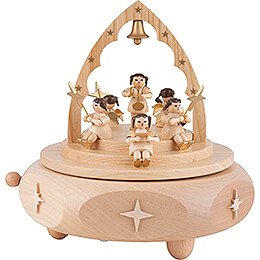Music Box  -  Angel Concert  -  Natural  -  15cm / 5.9 inch