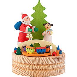 Music Box Santa Claus with Christ Child - 13 cm / 5.1 inch