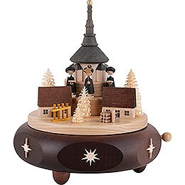 Music Box - Seiffener Village with Carolers - 17 cm / 6.7 inch