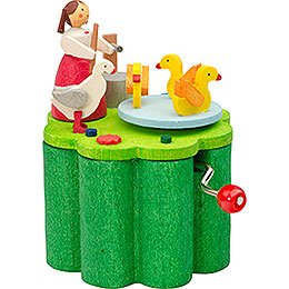 Music Box with Crank Duck Liesel - 7 cm / 2.8 inch