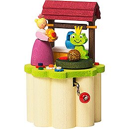 Music Box with Crank - Frog King - 8,5 cm / 3.3 inch
