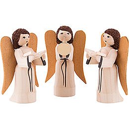 Nativity Angels, Set of Three, Stained  -  7cm / 2.8 inch