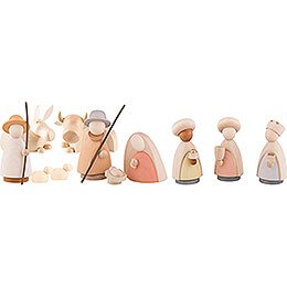 Nativity Set of 11 Pieces Colored - Large - 10,0 cm / 4.0 inch