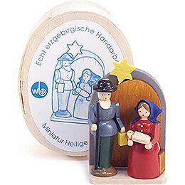 Nativity in Wood Chip Box - 3 cm / 1.2 inch