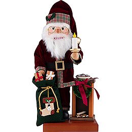 Nussknacker Weihnachtsmann am Kamin - 49 cm