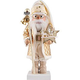 Nussknacker Weihnachtsmann weiß/gold  -  46,5cm