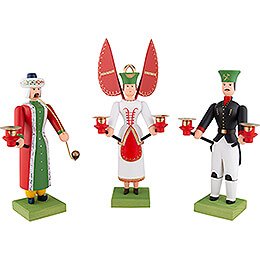 Ore Mountain Trio - Angel, Miner and Smoker - 30 cm / 11.8 inch