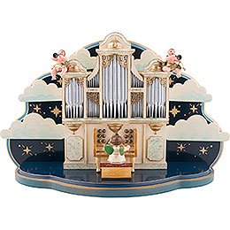 Orgel mit kleiner Wolke - 1.22 Musikwerk fr Hubrig Engelorchester - 35x22x13 cm