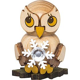 Owl Child with Snow Crystal - 4 cm / 1.6 inch