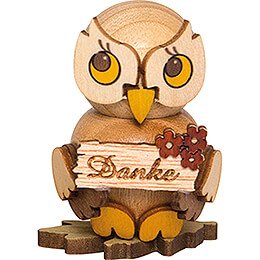 Owl Child with "Thank You"  -  4cm / 1.6 inch