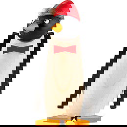 Pinguin mit Mtze - 12 cm