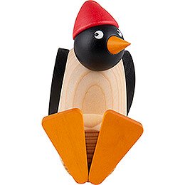 Pinguin mit Mtze, sitzend - 9,5 cm