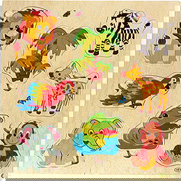Puzzle Jungle/Palm  -  24,5cm / 9.6 inch
