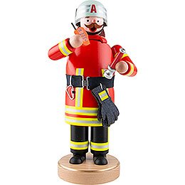 Ruchermnnchen Feuerwehrmann schwarz-rot - 23 cm