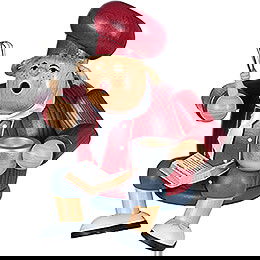 Ruchermnnchen Kchenchefin - Kantenhocker - 17 cm
