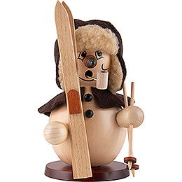 Ruchermnnchen Schneemann Skifahrer natur - 19 cm