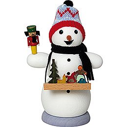 Ruchermnnchen Schneemann Weihnachtsmarkthndler - 13 cm