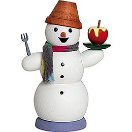 Ruchermnnchen Schneemann mit Bratapfel  -  13cm
