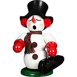 Ruchermnnchen Schneemann mit Geigenkasten - 23 cm