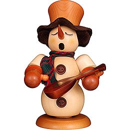 Ruchermnnchen Schneemann mit Laute natur - 23,5 cm