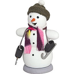 Ruchermnnchen Schneemann mit Schlittschuh  -  13cm