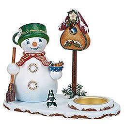 Ruchermnnchen Schneemannwichtel mit Teelicht - 14 cm