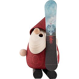 Ruchermnnchen Weihnachtsmann Snowboarder  -  13cm