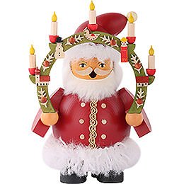 Ruchermnnchen Weihnachtsmann mit Kerzenbogen 14 cm