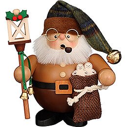 Ruchermnnchen Wichtel Weihnachtsmann mit Laterne natur - 15,5 cm