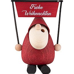 Räuchermännchen Weihnachtsmann "Frohe Weihnachten"  -  13cm