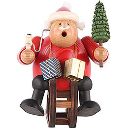 Räuchermännchen Weihnachtsmann mit Schlitten - 18 cm