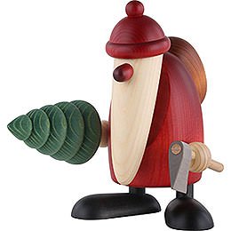 Santa Claus Carrying An Axe and a Christmas Tree - 19 cm / 7.5 inch