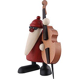Santa Claus Playing the Double Bass - 12 cm / 4.7 inch