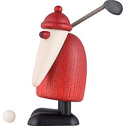 Santa Claus with raised Golf Club - 10 cm / 3.9 inch