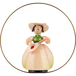 Schaarschmidt Hut-Dame mit Mandoline im Ring - 6 cm