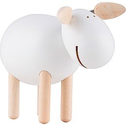 Schaf stehend, lachend - weiß - 6 cm