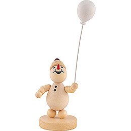 Schneemann Junior mit Luftballon - 9 cm
