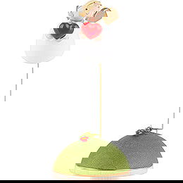 Schutzengel mit Herz schwebend am Stnder - 3,5 cm