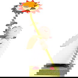 Schutzengel mit groer Blume - 3,5 cm